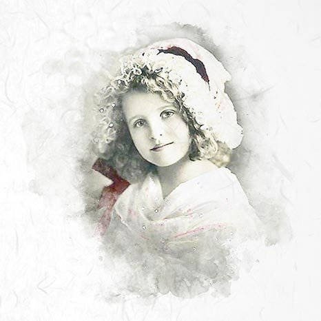 Reispapier-Set, retro vintage, Mädchen - ITD 6tlg 