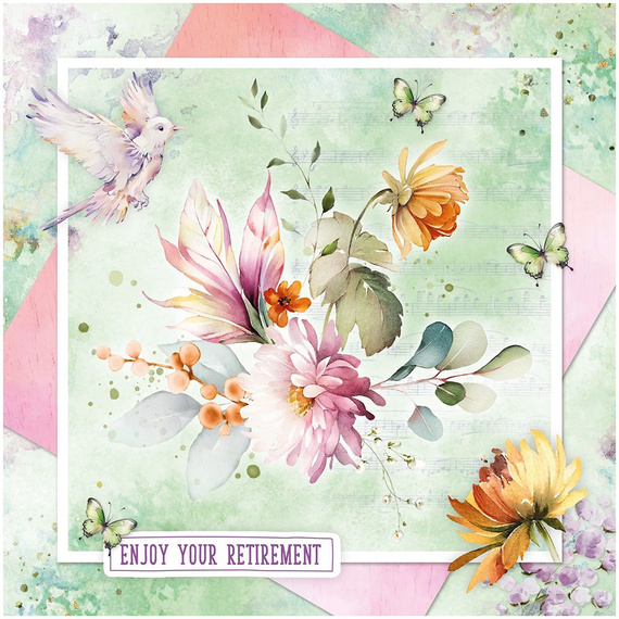 Scrapbooking Papier Set mit A4-Elementen - Flowers Blumen - Studio Light