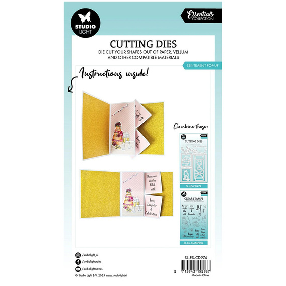 STUDIOLIGHT - Stanzform Präge Stanzschablone Cutting Die - Sentiment pop-up
