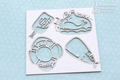 Dekorpappe Die Cut Chipboard Segeln Sie weg - Segeln Sie weg - Whalecome Summer - SCRAPINIECrapiniec 3561