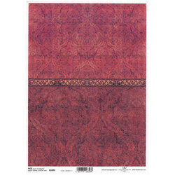 ITD Reispapier Decoupage Bastelpapier Serviettentechnik-R1895 Tapete, roter Hintergrund