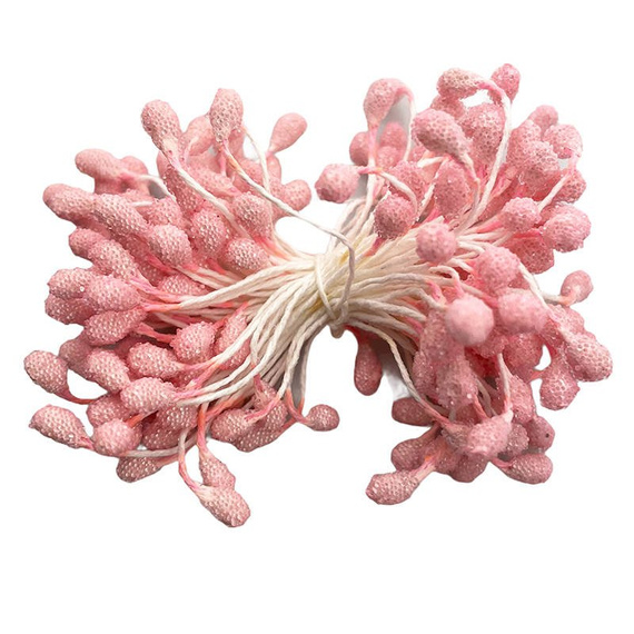 Frosted Staubgefäße schmutzig rosa - 80pcs