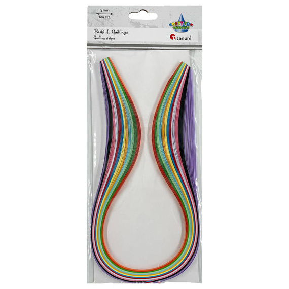 Quilling Streifen 3mm 12 Farben - 200Stk.