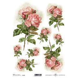 ITD Reispapier Decoupage Bastelpapier Softpapier Serviettentechnik, Blumen R1202