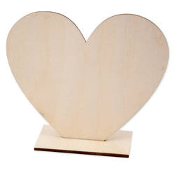 Holzherz auf Ständer stehend Muster 1 Dekor