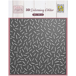 NELLIE'S CHOICE Embossing Folder Prägefolder Prägeschablone, EF3D116 Konfetti