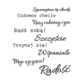 AGATERIA - Transparent Stempel Motivstempel Clear Stamp - pozytywne napisy - Untertitel PL
