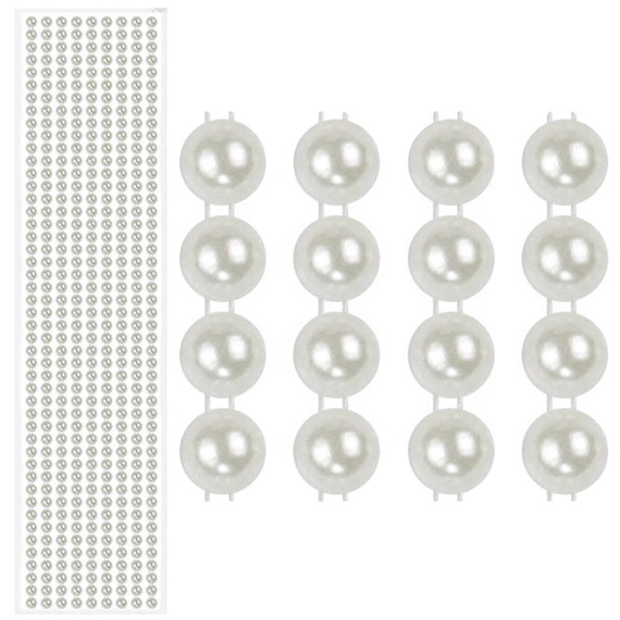 Selbstklebende Perlen weiß 5mm