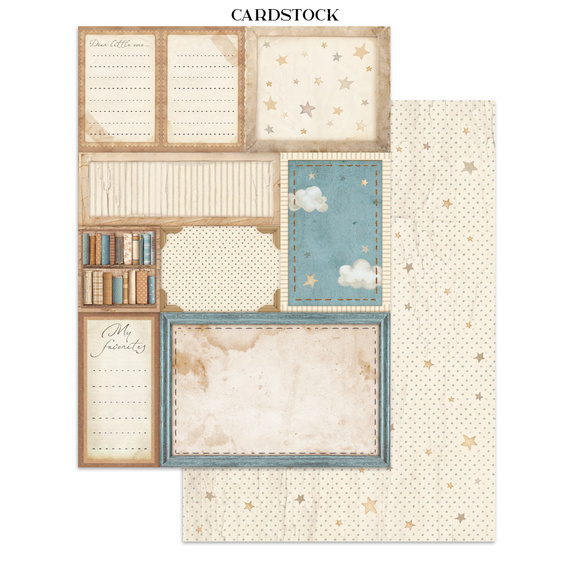 Set aus Junk Journal-Papieren, Aufklebern und Elementen - Baby - Stamperia 