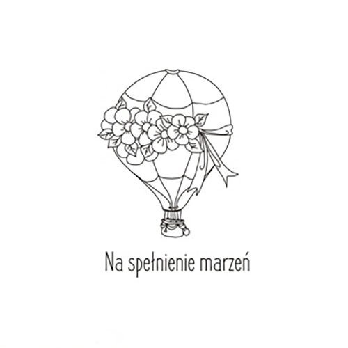 AGATERIA - Transparent Stempel Motivstempel Clear Stamp - Ballon +Untertitel PL