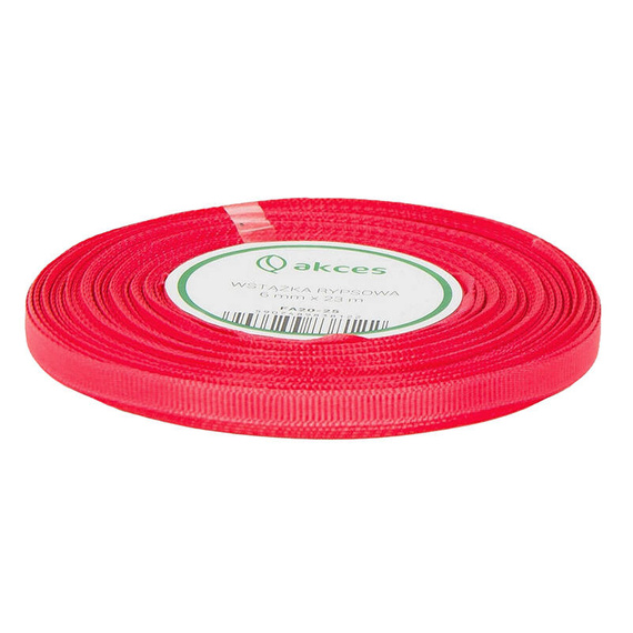 Ripsband 6 mm, Koralle 22,5 Meter