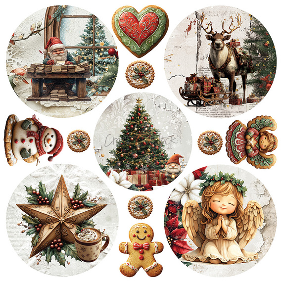 Scrapbooking Papier Set 20x20 - Craft o'clock -  Oh Christmas Night mix