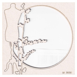 Dekorpappe Die Cut Chipboard - Verwundbar - Kleiner runder Rahmen - Scrapiniec