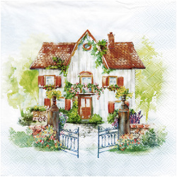 SERVIETTEN 1 Stück Motivservietten Decoupage Napkin 33x33cm, Country House