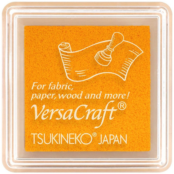 Tsukineko VersaCraft Small Pigmentstempelkissen für Stoff, Leder, Papier - Saffron
