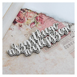 Dekorpappe Die Cut Chipboard happy Birthday Aufschrift - klein zusammengefügt - Kreatywna Pracownia