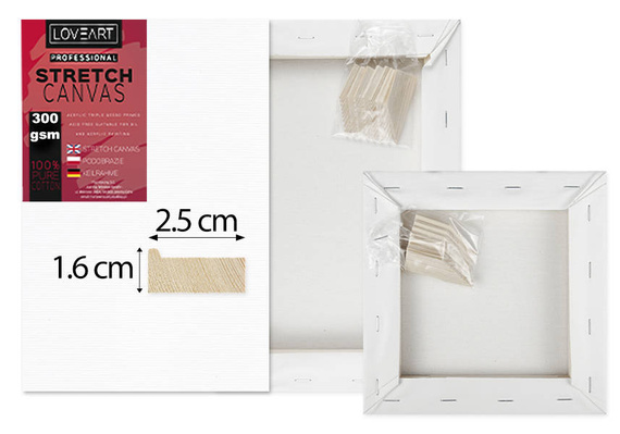 LOVEART Leinwand aus Baumwolle 40x40 cm - 300g/m²