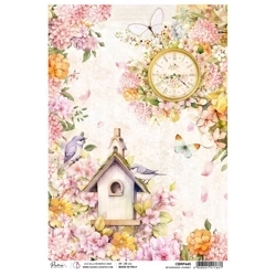 Reispapier Decoupage Bastelpapier für Decoupage A4 - Ciao Bella - Flower Shop - Neverendig Journey