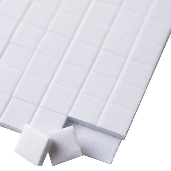 KLEBEPADS Schaumstoffpads 3D 10x10mm 1mm  Klebepunkte Foam-Pads 81 Stück