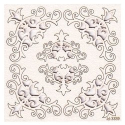 SCRAPINIEC Dekorpappe Die Cut Chipboard Dekoration Ornament, Ecken Floral 3339