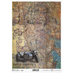 ITD Reispapier Decoupage Bastelpapier Serviettentechnik, ITD-R0775 Weihnachten, Kinder, Geschenke, Weihnachtsmann