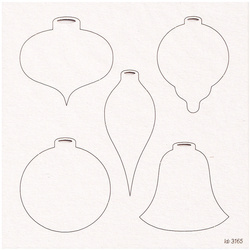 SCRAPINIEC Dekorpappe Die Cut Chipboard Dekoration Ornament - volle Kugeln