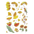 AUFKLEBER folie - Gelbe Blumen und Blätter