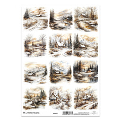 Scrapbooking Tag Set 0377 Winterlandschaften