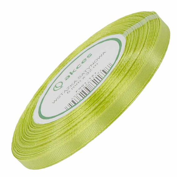 Satinband 6 mm/32m SCHLEIFENBAND Geschenkband Dekoband - grüner Apfel 