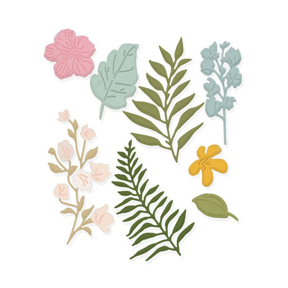 DPCRAFT Stanzform Präge Stanzschablone Cutting Die, Blumen und Blätter