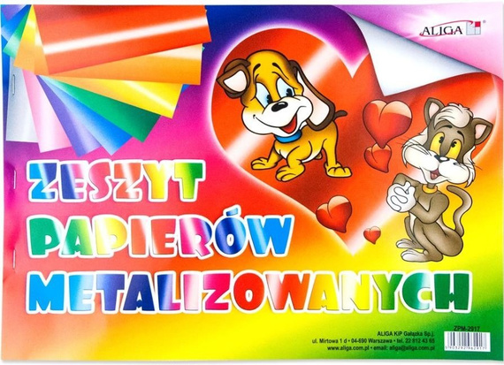 Aliga metallisiertes Papier Block 80 g 8 Blätter 24.5x34.5cm