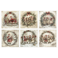Reispapier-Set - Weihnachtsmann, Kinder, Weihnachten - RSM187 - Itd Collection