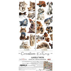 Scrapbooking-Zubehör-Set - Craft o'clock - Lovely Pets - mix 02