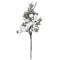 Weihnachtszweig weiß gefrostet - 1 Zweig