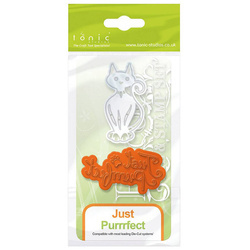 TONIC - Stanzform Präge Stanzschablone Cutting Die + Stempel - Just Purrrfect / Katze