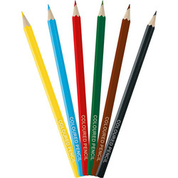 Sechseckige Buntstifte 6 Farben