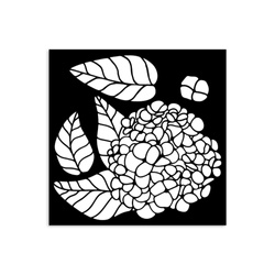 Schablone mix media 3D 12x12cm - Whispering Woods Hortensien - Stamperia