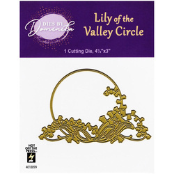 HOT OFF THE PRESS - Stanzform Präge Stanzschablone Cutting Die, Lily of the Valley Circle Frame