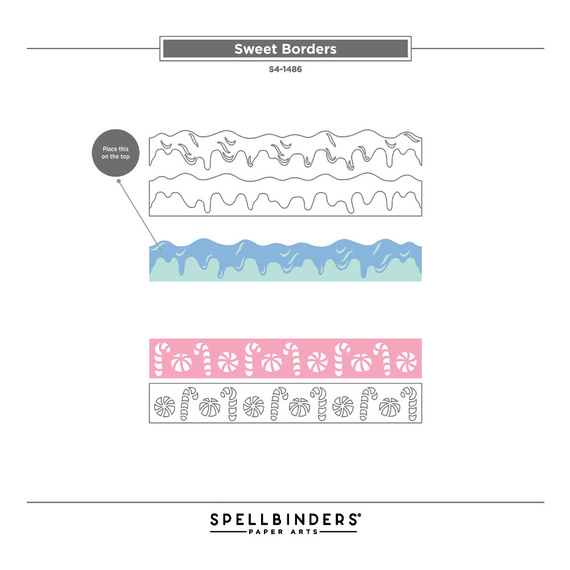 Stanzschablone – Cutting Die für Papier - Candy Christmas - Süße Bordüren - Stamperia
