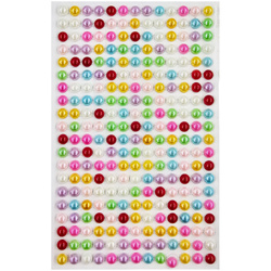 Selbstklebende farbige Perlen 6 mm - 260 Stück