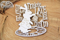 SCRAPINIEC Dekorpappe Die Cut Chipboard Dekoration Ornament, Wonderland 5380