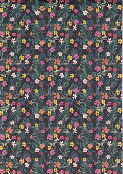 HAPPY COLOR Motivblock 15 Blatt Scrapbooking Papier 80g A4, Flowers Blumen