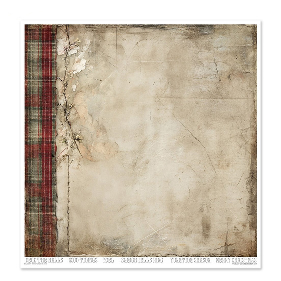 ITD COLLECTION Scrapbooking Papier Set 30x30 cm  - Winter's Tale in red