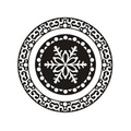 AGATERIA - Transparent Stempel Motivstempel Clear Stamp - Snowflake in a circle - Schneeflocke