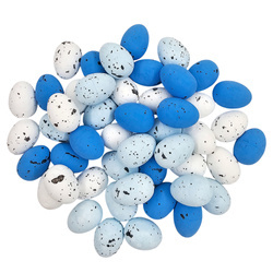 STYROPOREIER Ostern Dekoration Ostereier Wachtel 50 Stück, 1,8x2,5cm