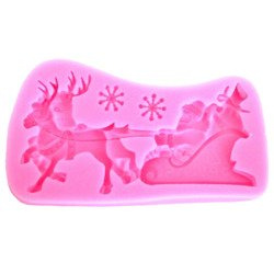 SILIKONFORM Mold Abformen Gießen Mould, Schlitten, Weihnachtsmann