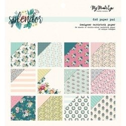 MME Set 24 Blatt 15x15cm Scrapbooking Craft Basteln Papier 220g, Splendor