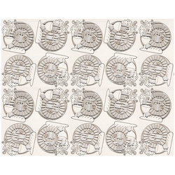 SCRAPINIEC Dekorpappe Die Cut Chipboard Dekoration Ornament, Kelch Dekoration 20 Stk.