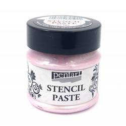 Perlenschablonenpaste - Schablonenpaste - PENTART - Zuckerwatte / candy-floss 50ml