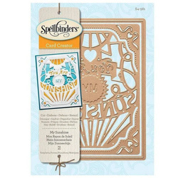 Stanzform Präge Stanzschablone Cutting Die - Spellbinders - Rahmen "Du bist mein Sonnenschein